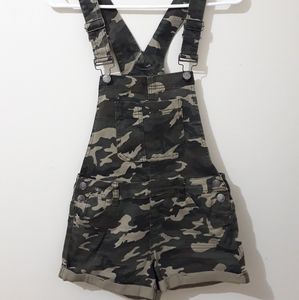 Camouflage Overall Shorts